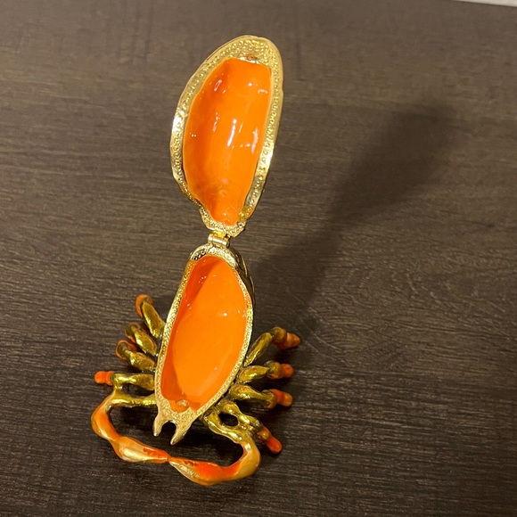 Tchotchke Elegant Gold and Orange Scorpion Figurine - Picture 2 of 4
